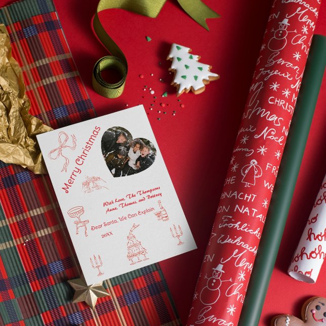 Carte Noël Whimsical manuscrit (Créateur téléchargé)