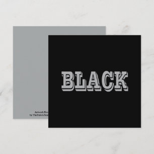 Carte Noir Avec Texte Gris Sur Couleur Solide Noir