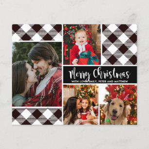 Carte Noir Blanc Buffalo Plaid