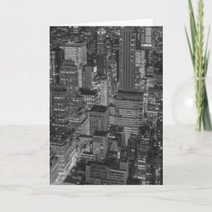 Carte Noir blanc rouge New York City Skyline