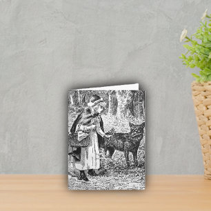 Carte Noir Blanc Vintage Rouge Casserole Panier Wolf