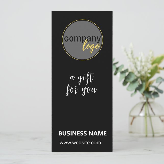 CARTE NOIR BUSINESS LOGO MARQUE SOCIÉTÉ CADEAU CERTIFICA (Debout devant)