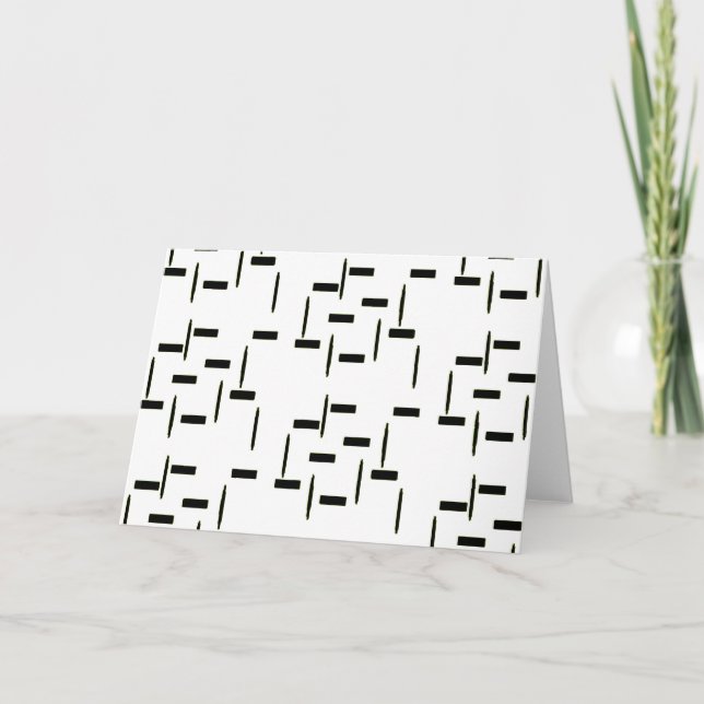 Carte Noir et Blanc contemporaine (Devant)