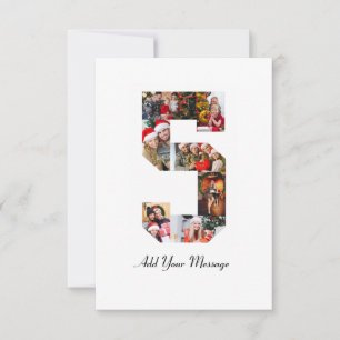 Carte Noir et blanc Numéro 5 Photo Collage