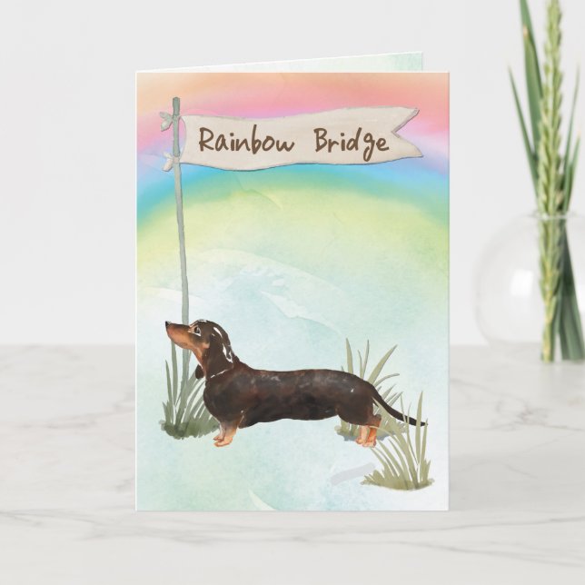 Carte Noir et Tan Dachshund Sympathie pour les animaux d (Devant)