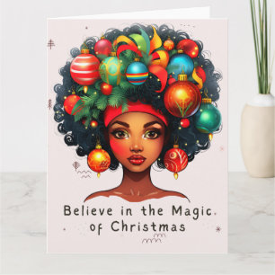 Carte Noir Noël Sista Melanin Queen Femmes Noël