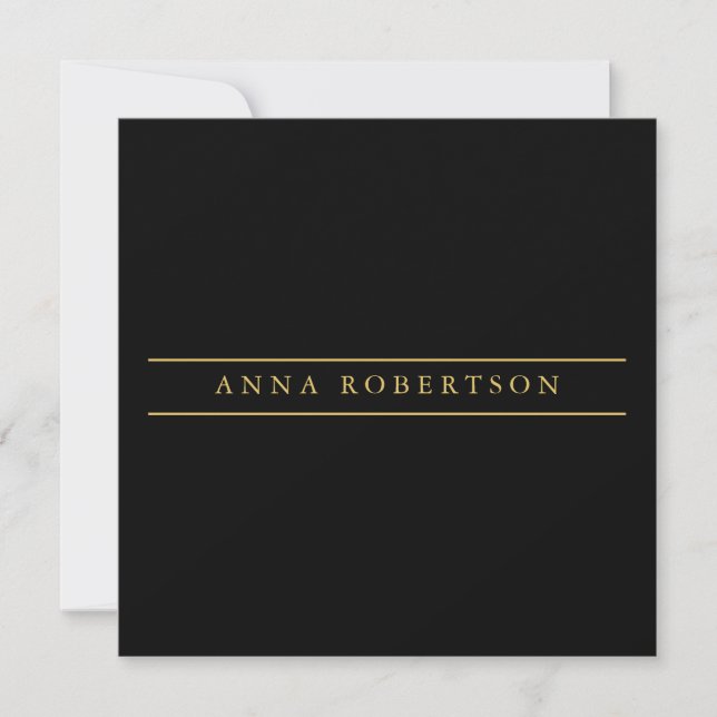 Carte Noir rouge or couleurs Professional Chic Minimalis (Devant)