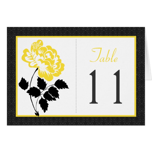 Carte noire, blanche, et jaune de nombre de (Devant horizontal)