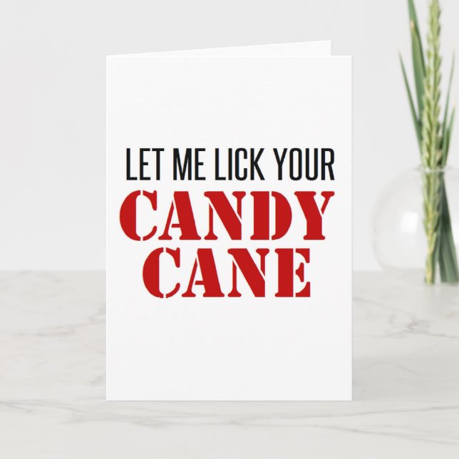 Carte Noire De Noël Laissez-Moi Lick Votre Sucre d (Devant)