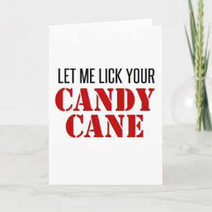 Carte Noire De Noël Laissez-Moi Lick Votre Sucre d