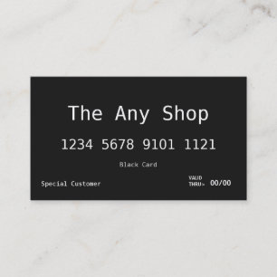 Carte noire du carte de visite