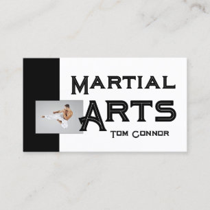 Carte noire et blanche de l'école d'arts martiaux