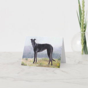 Carte Noire Greyhound Dog Art Note
