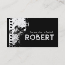 Carte noire moderne avec vibe photo vintage