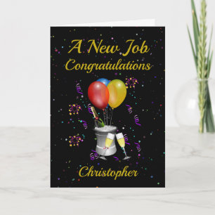 Carte noire pour la célébration du nouveau travail