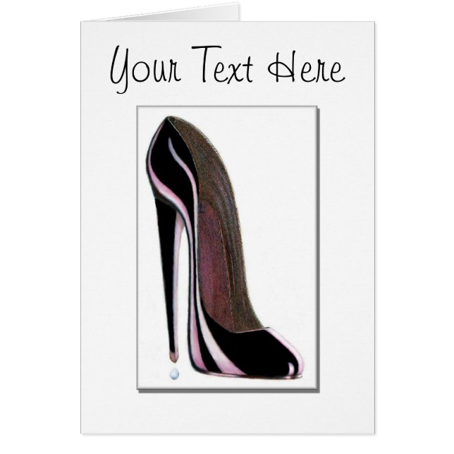 Carte noire vierge de chaussure (Devant)
