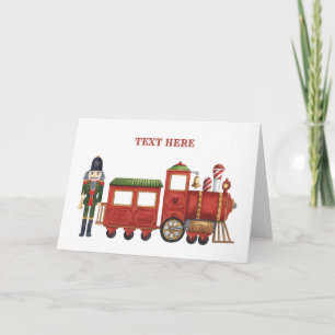 Carte Noisette de Noël avec train