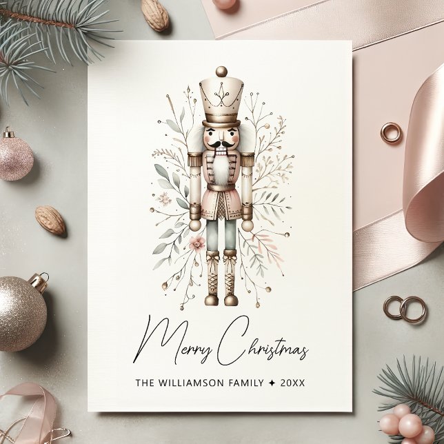 Carte Noisette de Noël Rose & Or (Créateur téléchargé)