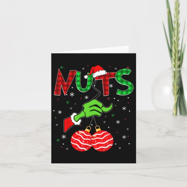 Carte Noix Noël Noël Noël Père Noël Hommes Femmes Couple (Devant)