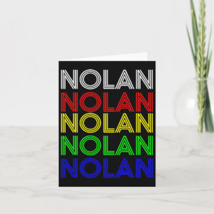 Carte Nolan Nom Prénom Personnalisé Style Rétro Vintage 
