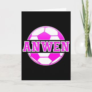 Carte Nom Anwen Filles Football Pratique Football Sports