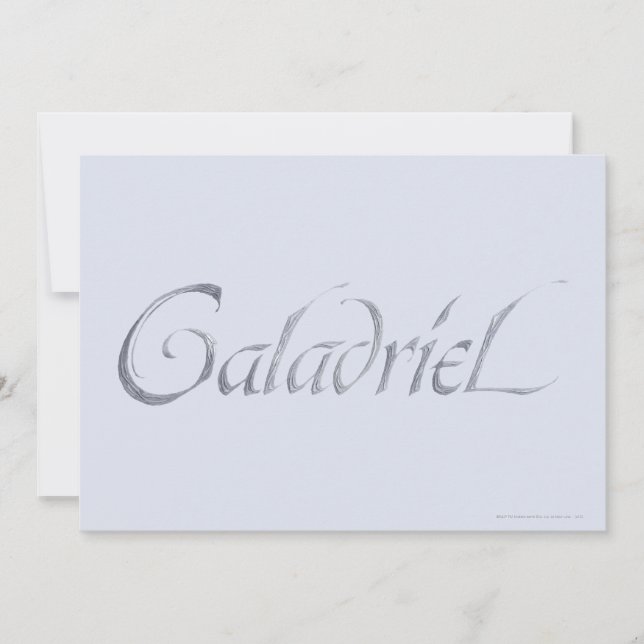 Carte Nom de Galadriel Texté (Devant)