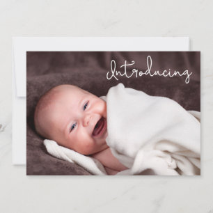 Carte Nom de photo personnalisé Date de naissance Présen