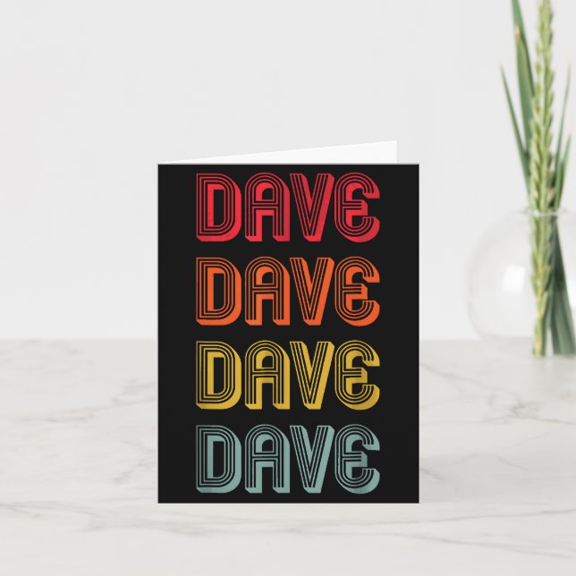 Carte Nom d'homme Papa Garçon Mari Noël Dave Cadeau Nom  (Devant)