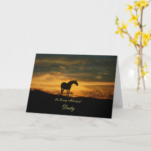 Carte Nom du cheval Sympathy Memorial