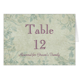 Carte Nom du siège de table