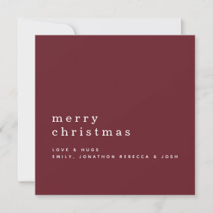 Carte Nom du texte minimal Joyeux Noël Bourgogne