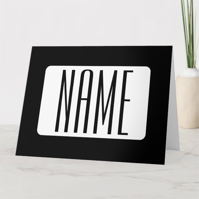 Carte Nom moderne ou nom de marque modifiable pour l'ent (Devant)