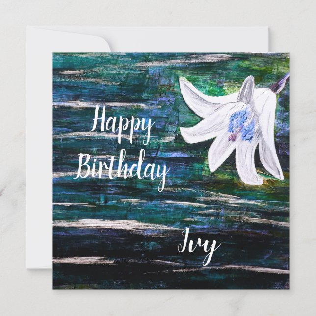 Carte Nom personnalisé Anniversaire (Devant)