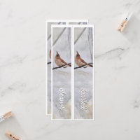 Nom personnalisé Cardinal d'hiver Deux Signets