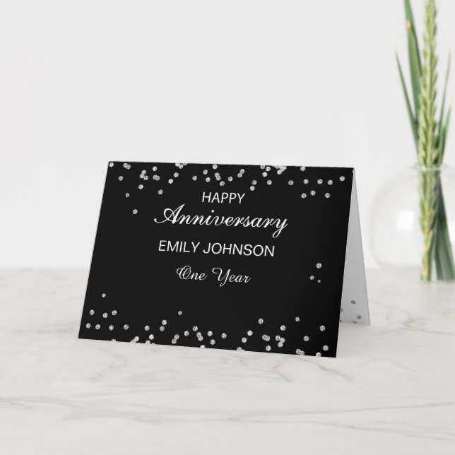 Carte Nom personnalisé de l'anniversaire de l'employé, a (Devant)