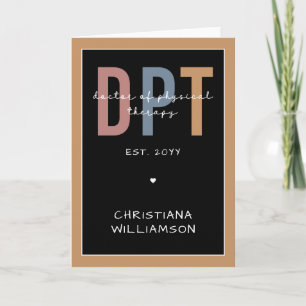 Carte Nom personnalisé DPT Doctor of Physical Therapy