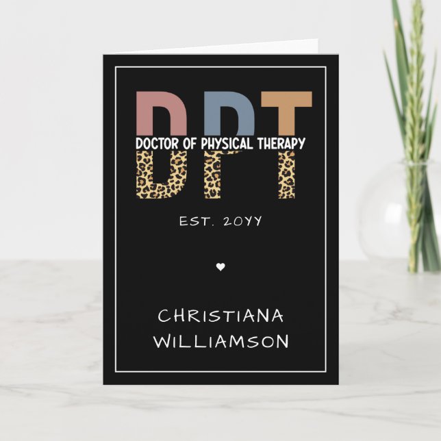 Carte Nom personnalisé DPT Doctor of Physical Therapy Ch (Devant)