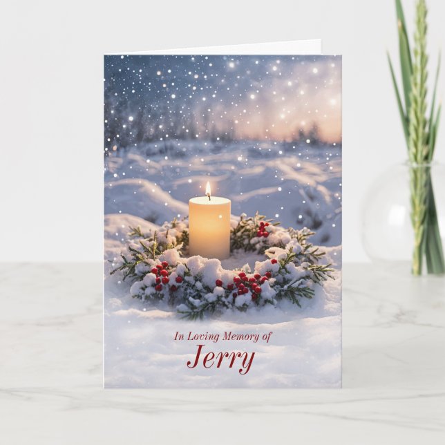 Carte Nom personnalisé en souvenir de Noël  (Devant)