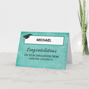 Carte Nom personnalisé Félicitations aux diplômés de l'é