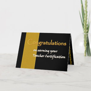Carte NOM PERSONNALISÉ Félicitations ENSEIGNANT Certific