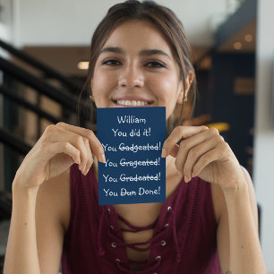 Carte Nom personnalisé Funny Graduation Félicitations