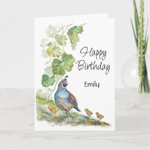 Carte Nom personnalisé vierge Anniversaire Famille de Co