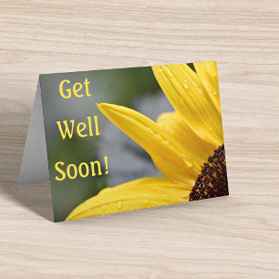 Carte Nom, Tournesol Rosée du Matin Meilleurs Vœux de Gu
