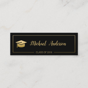 Carte nominative 2019 d'or d'obtention du diplôme