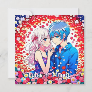 Carte Noms d'Anime Couple Personnalisé