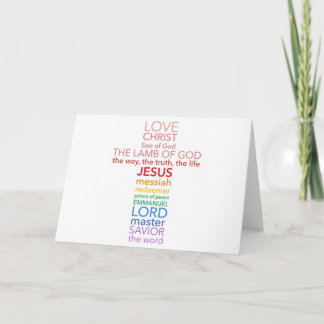 Carte Noms de croix de Jésus