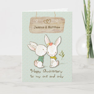 Carte Noms personnalisables Anniversaire Mariage du conj