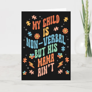 Carte Non Verbal Autistic Nonspeaking Speech