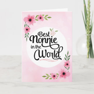 Carte Nonnie Birthday - Meilleure Nonna dans le monde
