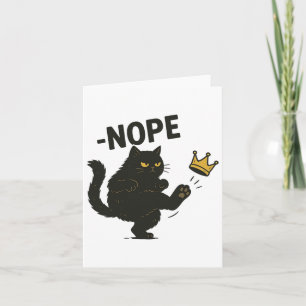 Carte Nope No Kings En Amérique Black Cat Pro Democracy